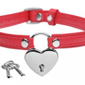 YourPrivateLife.nl - Heart Lock - Collar Met Sleutels - Rood