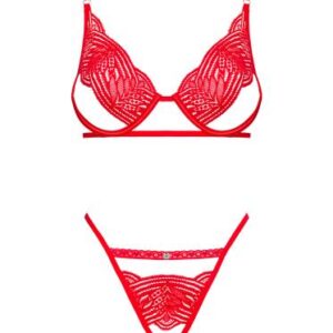 YourPrivateLife.nl - Mellania BH Set Met Sexy String - Rood van Obsessive